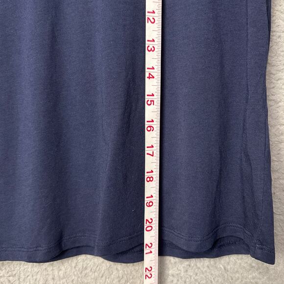 Quince Womens Cotton Modal Crew Neck Tee Shirt Navy Blue XS NWOT Elevated Basic - Picture 4 of 6